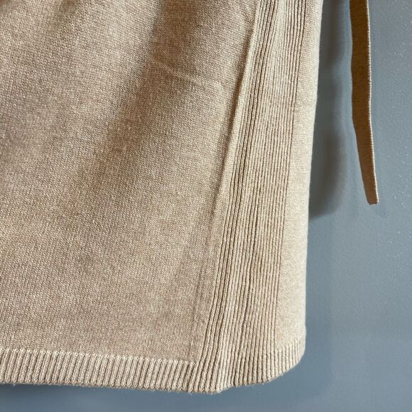 Vince Wool Cashmere Camel Tan Long Sleeve Tie Sweater Dress | SZ S - Picture 5 of 14